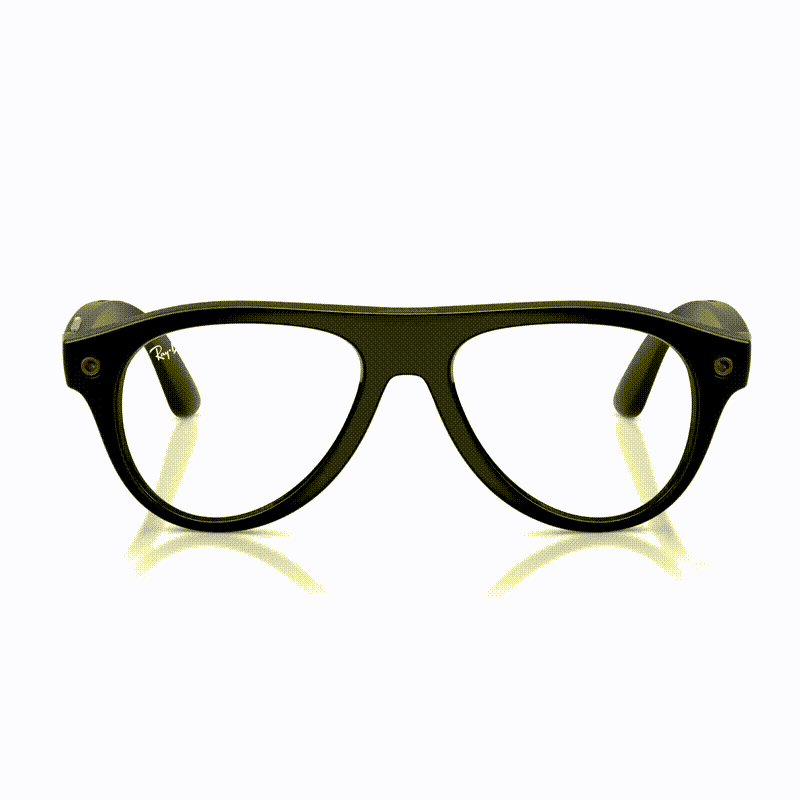 Lentes de sol Ray-Ban meta (Gen 3) Aviator Transitions Shiny Black