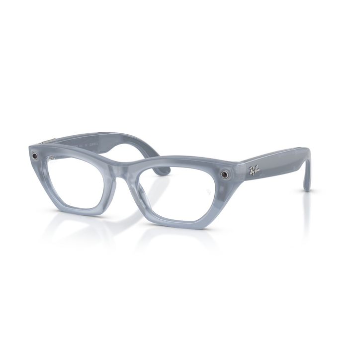 Lentes oftálmicos Ray-Ban meta (Gen 3) Zena Milky Grey Lilac